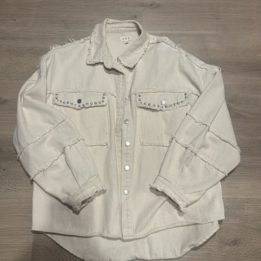 Denim oversized shacket